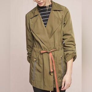 Anthropologie Gisborne Obi Belted Trench Anorak Jacket
